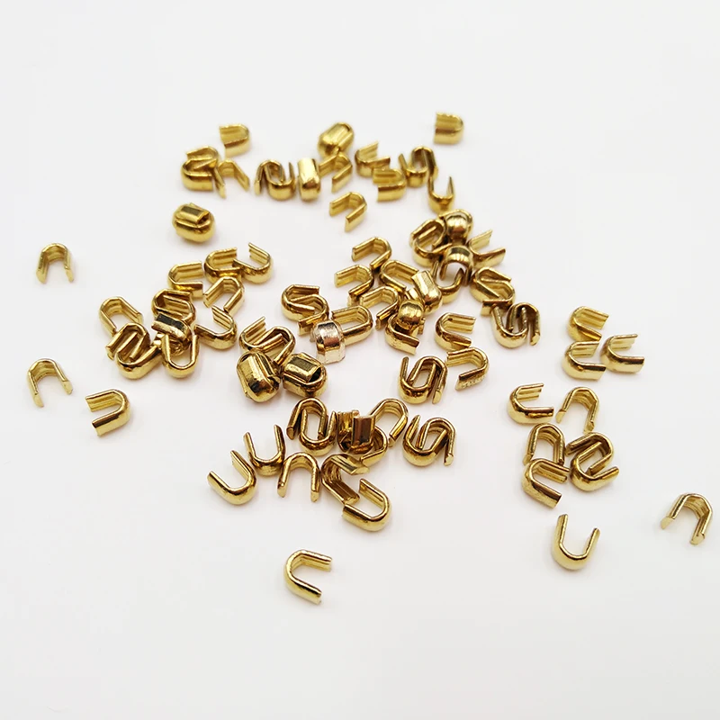 Top Zipper Stopper for DIY Repair, Metal Zipper Slider, Gold Color, 5 #, 100Sets