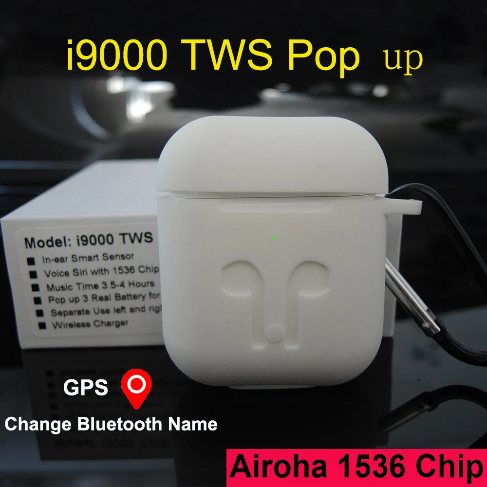 i9000 TWS Bluetooth 5.0 Earphones Smart Sensor Wireless Earphone Support GPS Locations for IOS Change Bluetooth Name Earbuds i9000 TWS Bluetooth 5.0 Earphones Smart Sensor Wireless Earphone Support GPS Locations for IOS Change Bluetooth Name Earbuds