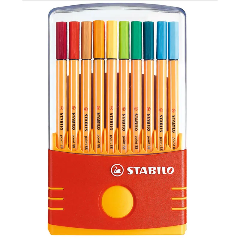 Ручка из волокна Stabilo 88 Fineliner 0 4 мм 10/20/25 цветов профессиональная тонкая ручка