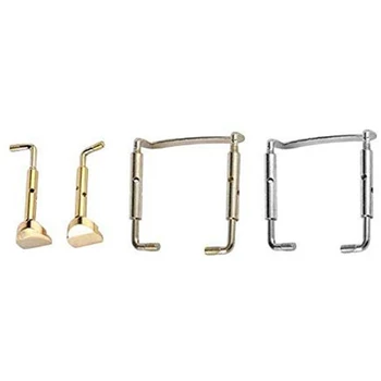 

4Pcs Violin Chin Rest Chinrest Plated Clamp Screw Nickel Violin Musical Instruments Violin Parts Accessories for 3/4 4/4 Violin