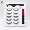 5 Pairs/Set Magnetic Eyelashes False Lashes Repeated Use Eyelashes Waterproof Liquid Eyeliner With Tweezer Makeup Set ► Photo 1/6