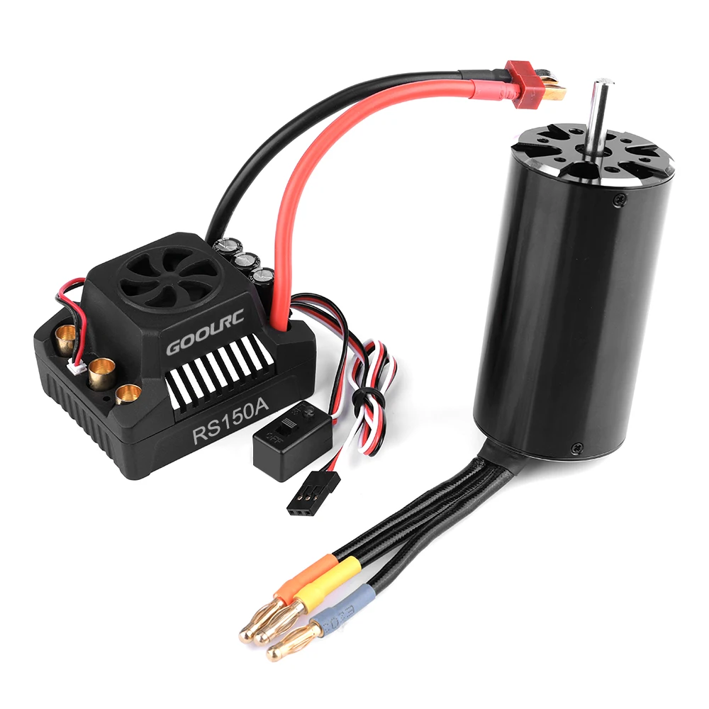 

GoolRC 4074 2000KV Brushless Motor and 150A Speed Controller ESC with 6.0V/8.4V/5A BEC for 1/8 1/10 RC Truck Off-road Car
