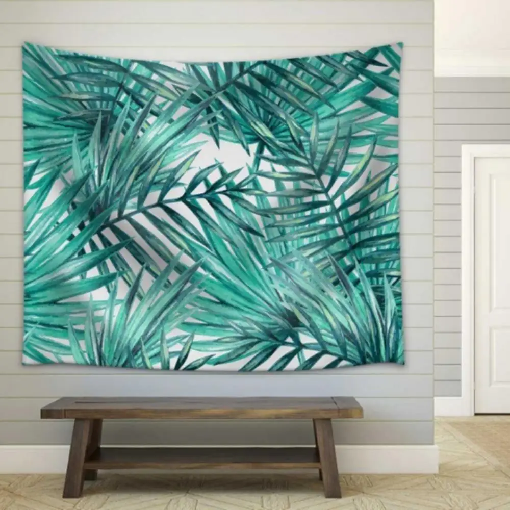 

Plant Pattern Blanket Polyester Wall Tapestry Unique Tablecloth Beach Towel For Swimming