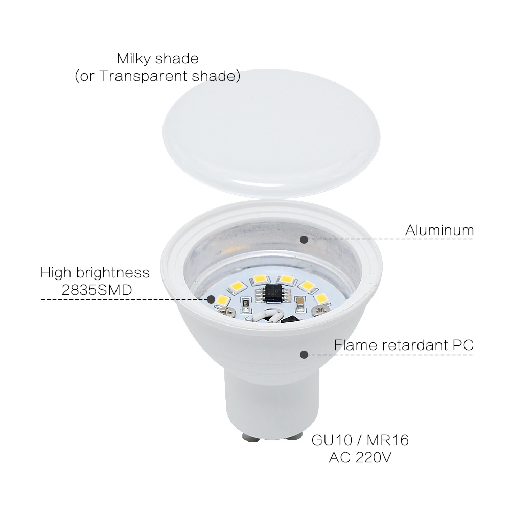 MR16 Светодиодный точечный светильник 220 в 230 в 240 В Cob лампа 6 Вт Холодный белый 6500 К натуральный белый 4000 к теплый белый 3000 К точечный светильник