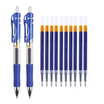 Chowane długopisy wkłady zestaw czarny czerwony niebieski atrament o dużej pojemności 0 5mm długopis na przybory do pisania w szkole tanie i dobre opinie hopk TG32188 Długopis kulkowy Z tworzywa sztucznego Other Biuro i szkoła pen