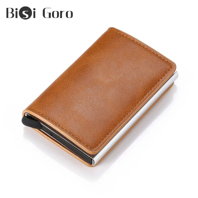 BISI GORO/2020 для кредитных карт чехол портмоне мужчин и женщин металла RFID Винтаж