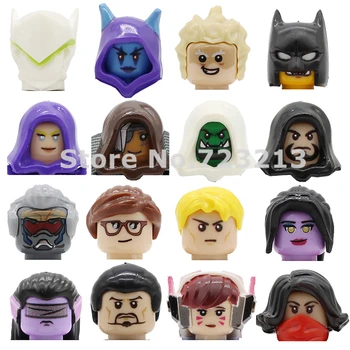 

Anduin Wrynn Game World WOW Figure Head Vanessa Vancleef Jaina Proudmoore Rexxar Remar Medivh Thrall Building Block Brick Toy