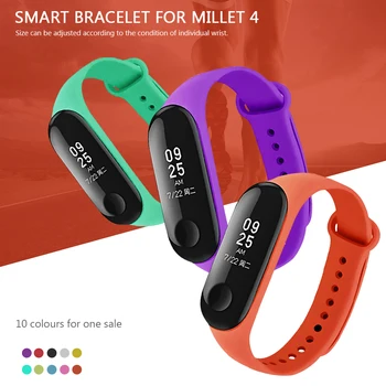 

10pcs Multicolor Silicone Watchband Wrist Strap Frame Replacement Smart Electronics Accessories for Xiaomi Mi Band 3/4