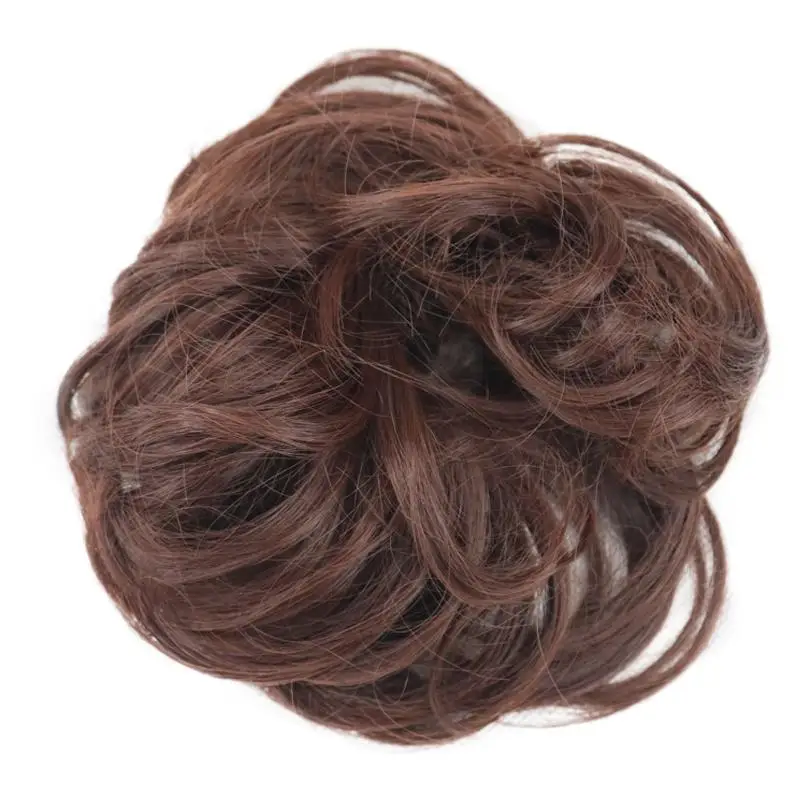 Легко носить, стильные, резинки для волос, вьющиеся волосы для наращивания и натуральные грязные пучки для наращивания волос женский парик для женщин пончик для волос - Цвет: 21