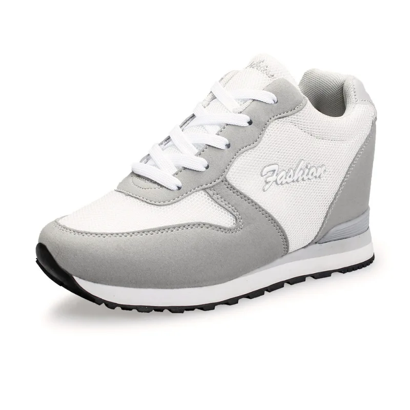 COWCOM Women's Shoes Sneakers Leisure Increased Single Women's Shoes High Top Sneakers Shoes Woman Women Wedge Shoes CYL-101