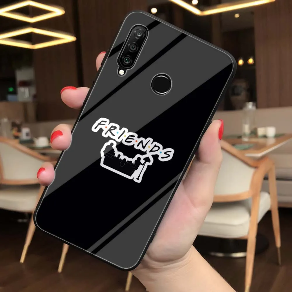 TG21 Lavaza друзья минималистский serie TV закаленное Стекло мягкий чехол для Huawei Honor 8x9 P Smart Коврики 20 P10 P20 P30 Lite Pro крышка - Цвет: TG21
