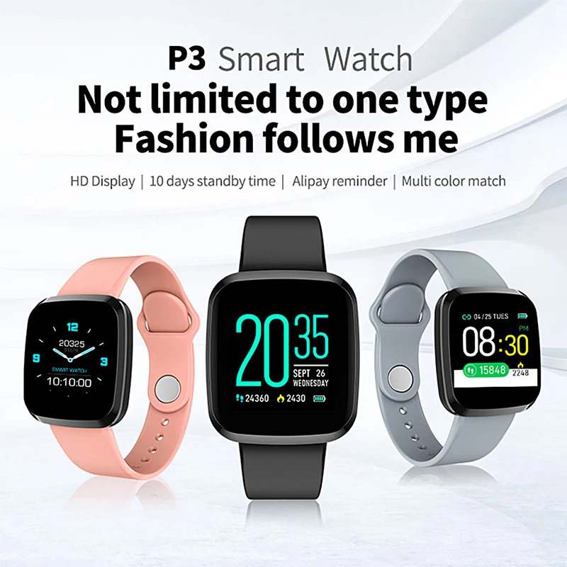 Eseed P3 Smart watch men IP68 waterproof 30 days long standby 1.3inch screen heart rete blood pressure for android ios