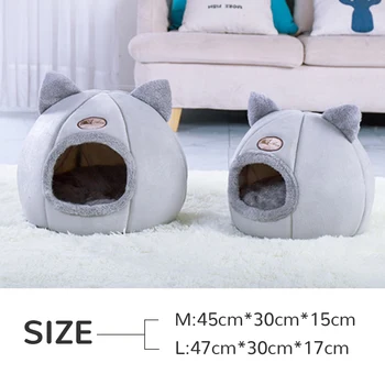 

M/L Pet Cat Bed Kennel Winter Warm Pet Cat Sleeping Nest Soft Pet Bed Mat House For Small Medium Large Dogs Cats Dropship