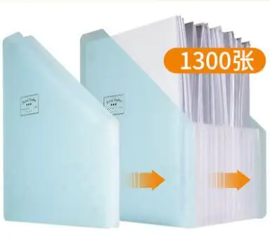 Multi-layer Vertical Organ Folder Office Organizers Magazine Holder Transparent Storage Box Plastic Portable Test Paper Bag