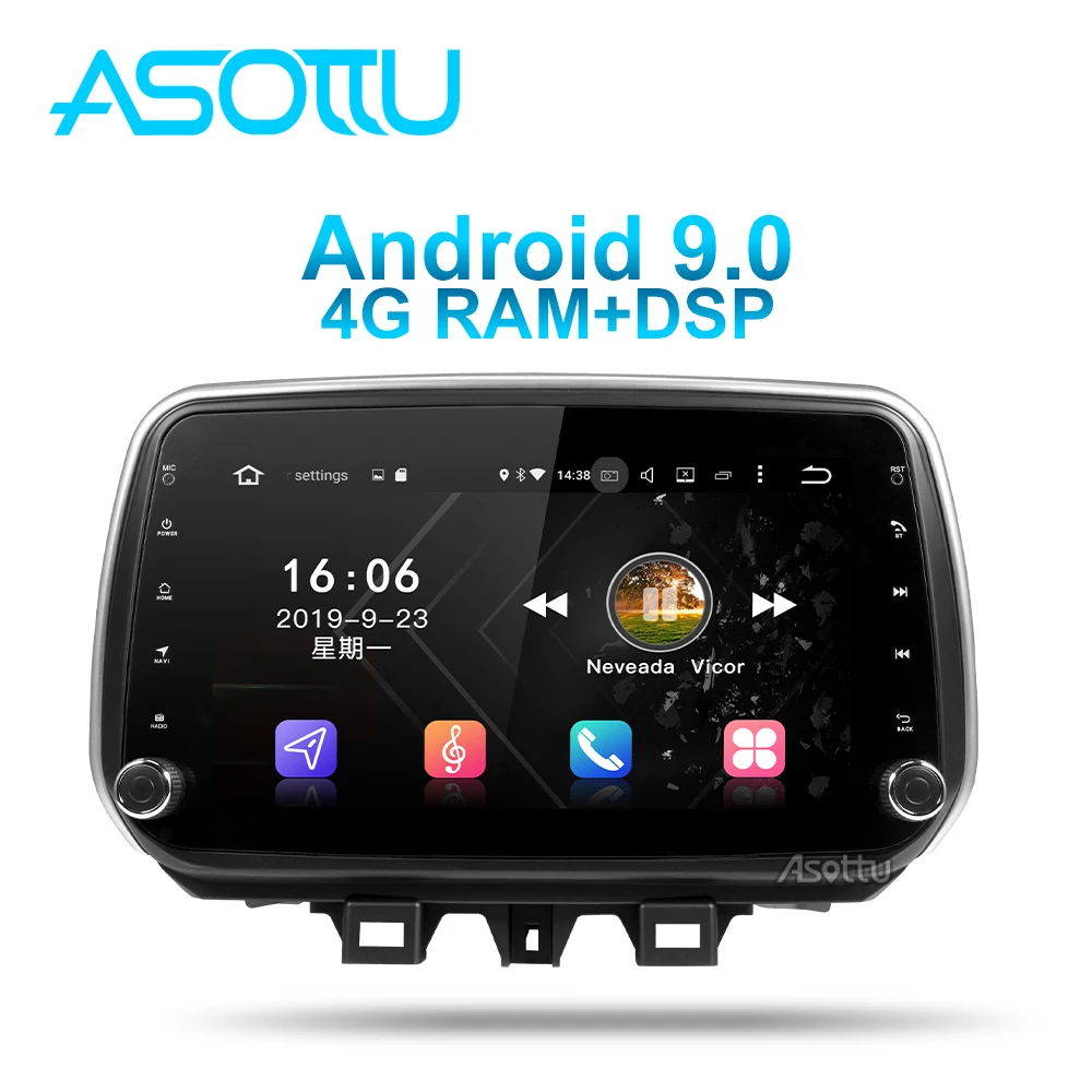 Asottu HY606 android 9,0 PX6 автомобильный dvd для hyundai Tucson ix35 автомобильный Радио gps навигация raido видео плеер стерео