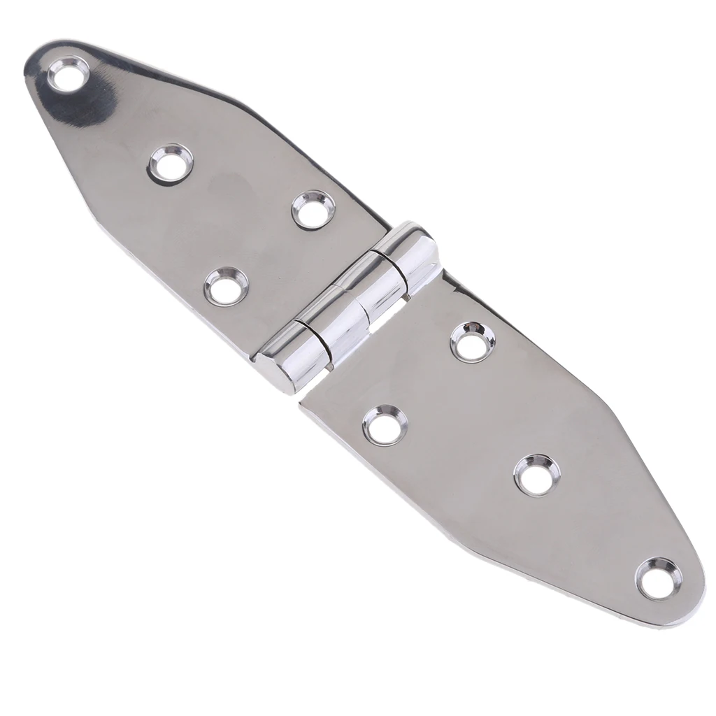 Silver 316 Stainless Steel Marine Deck Cabin Strap Hinge Hardware Boat Parts