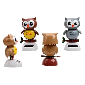 

Auto Accessories Dashboard Decoration Car Ornament Car Styling Solar Powered Dancing Shaking Head Swing Doll Cute Owl Birds