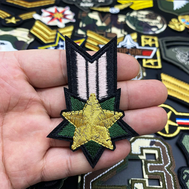 36Pcs/Lot Army Military Patches Embroidery iron on sewing Flag American Air force Army Badges for clothing accessories