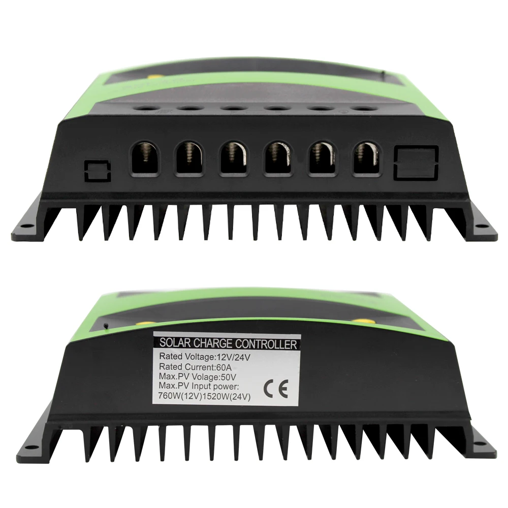 60A 12 V/24 V PWM солнечная панель контроллер батареи Контроллер заряда плата батареи диммер панель Регулятор солнечной энергии