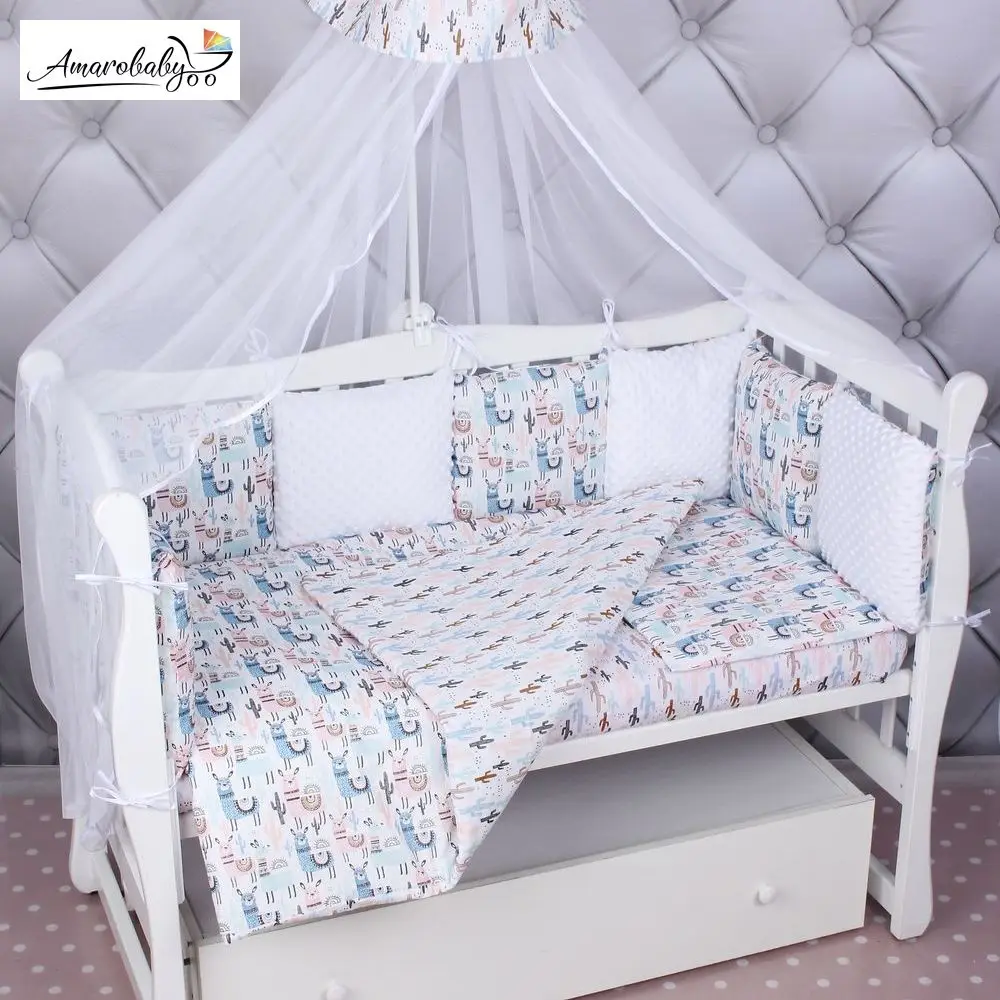 Комплект в кроватку 3 предмета AmaroBaby SWEET SUNSHINE - Цвет: Розовый