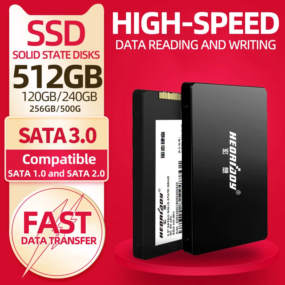 Heoriady ssd 120GB 128GB 240GB 256GB 500GB 512GB 1TB de disco duro de 2tb para el ordenador portátil macbook Air pc de escritorio sata 3,0 HDD