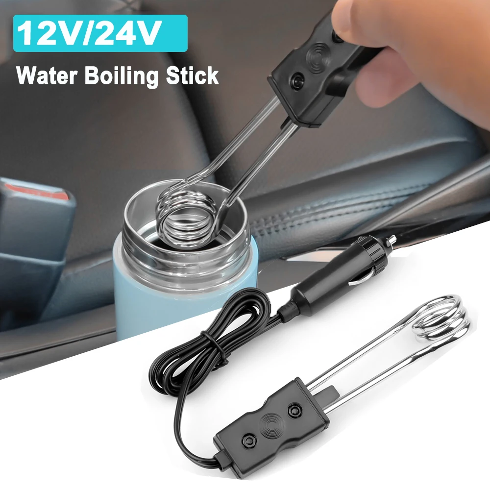 Travel Plug in 12V Car Kettle Set Cigarette Lighter Plug in Water Heater  Boiler