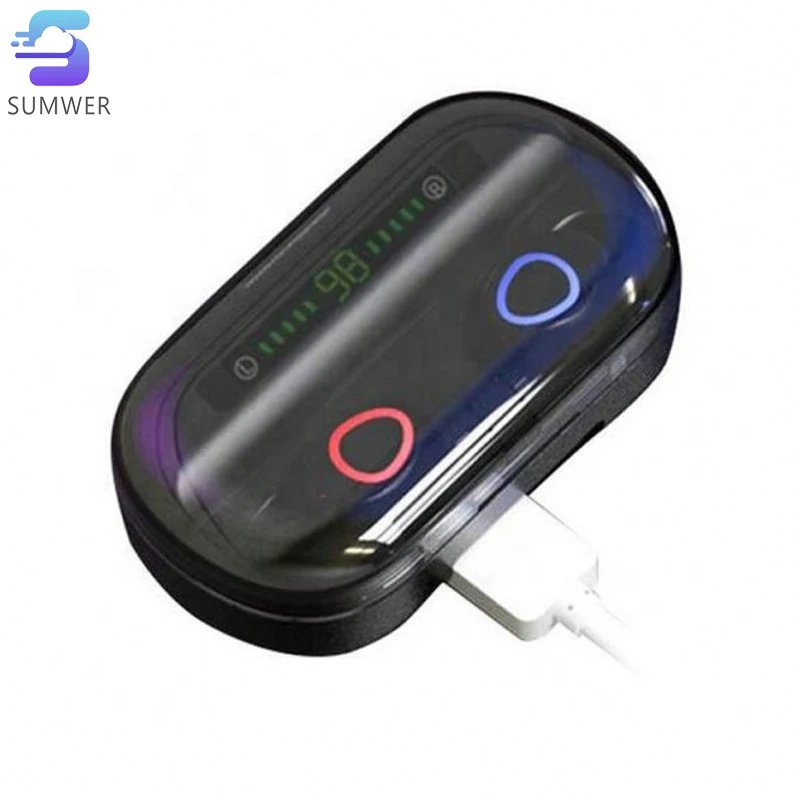 Portable LED Digital Display 5 0 Bluetooth Headset TWS V10 Binaural Wireless Headphone with Noise Cancelling Headphones