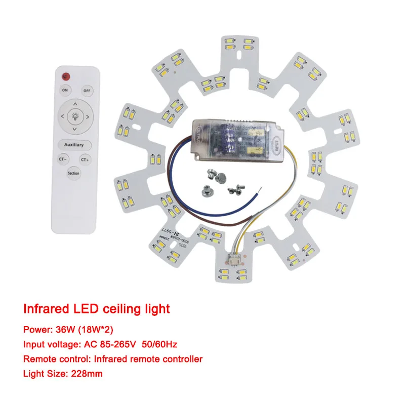 Smart 2.4G led isolation Ceiling chandelier 5730 SMD chip with ceiling Remote Controll led lamp for Dry LED Replacement