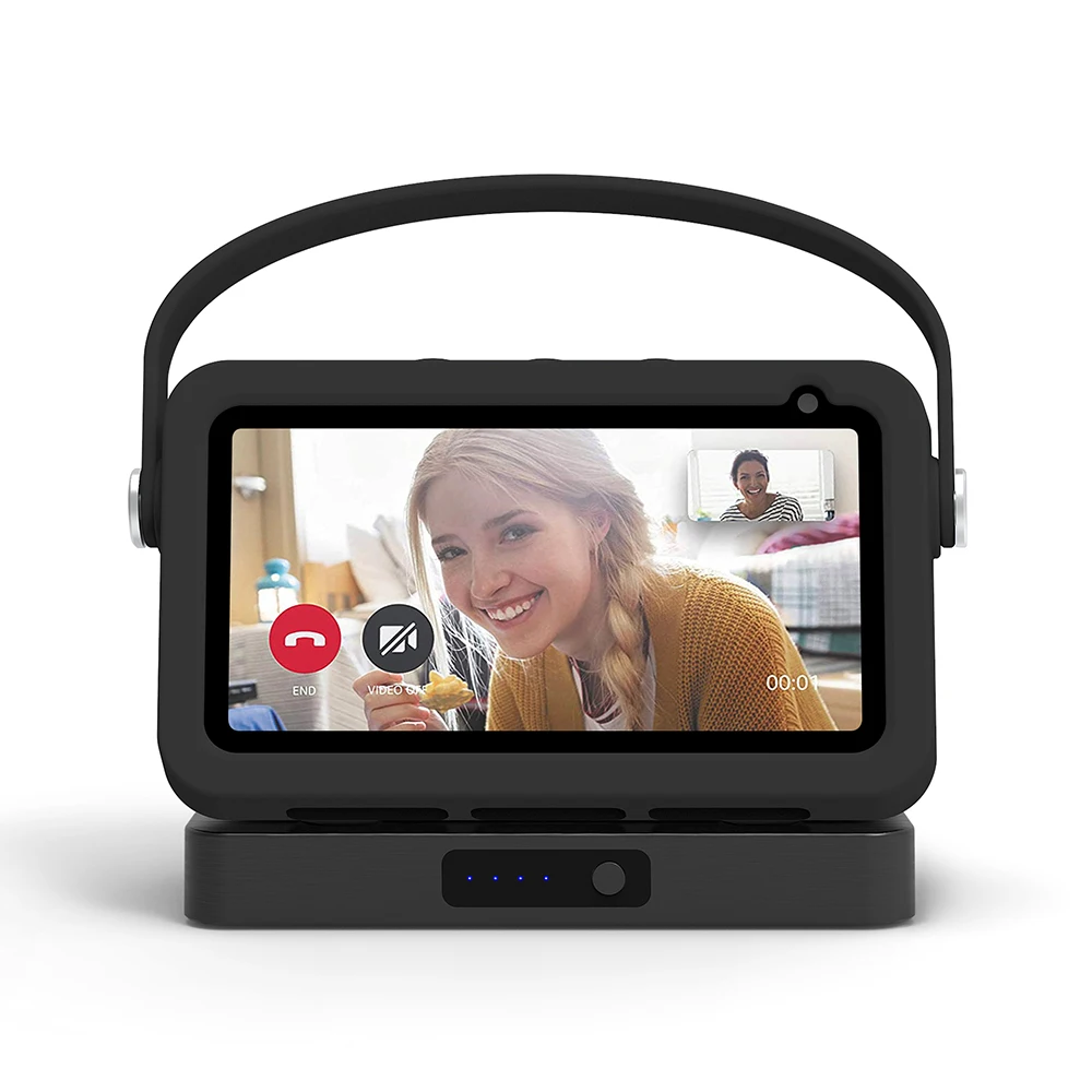 Battery Base for Echo show 5 Portable charger for Echo show 5 holder Rechargeable Backup Battery Echo show 5 Portable case