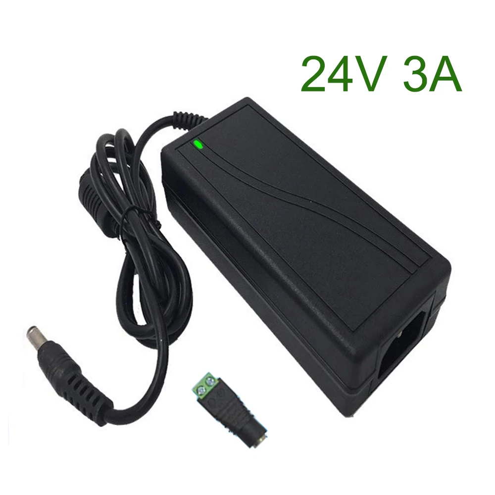 24V3A AC 100-240V DC 24 V 3A импульсный источник питания 24 вольт универсальный адаптер питания, трансформатор светодиодный привод AC/DC зарядное устройство 5,5-2,5 мм