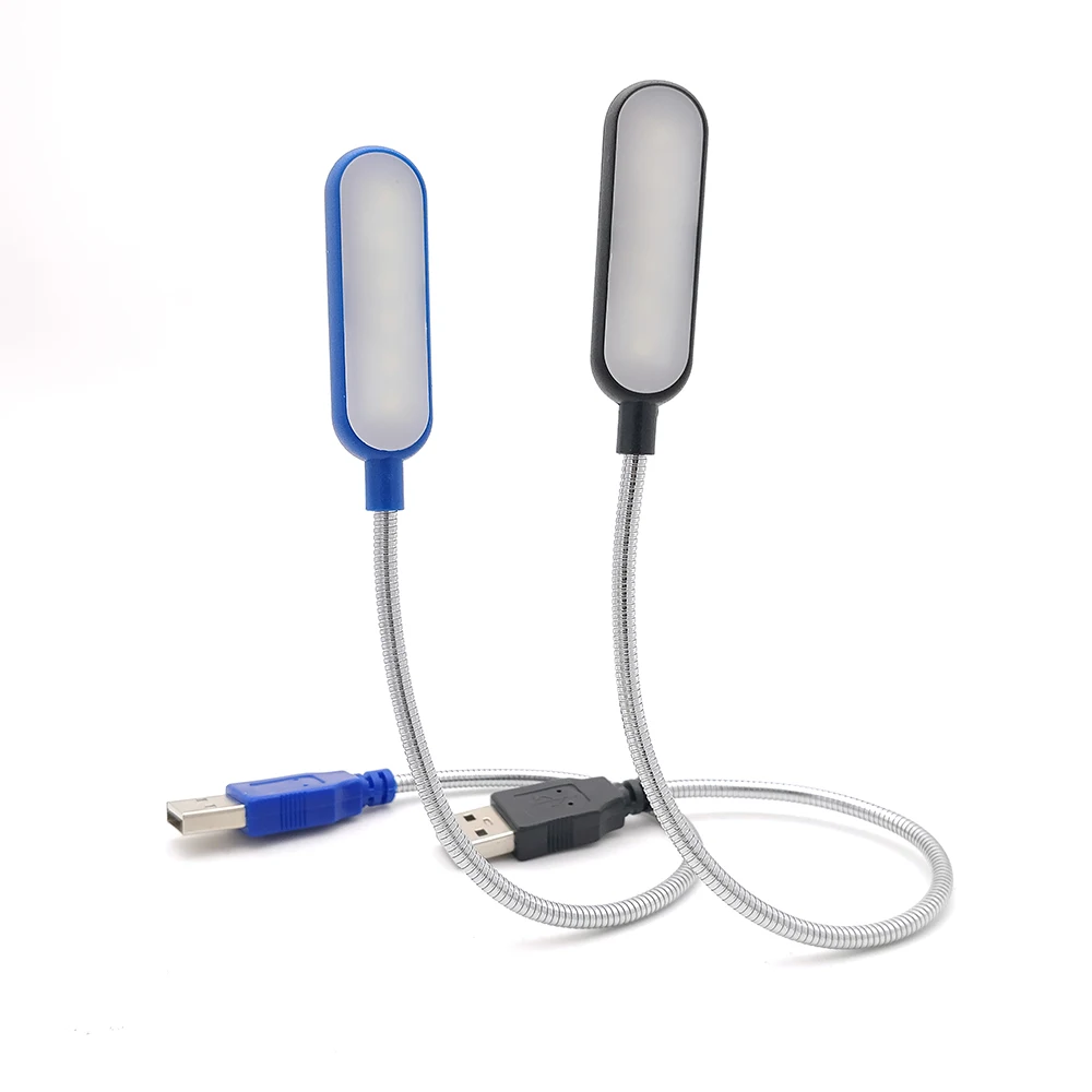 LED Desk Lamp 6 LEDs 5V USB Flexible Portable Bright Reading Table Lamp For Power Bank Laptop