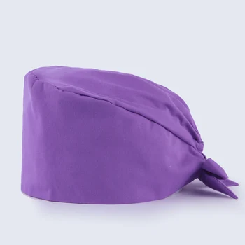 

3 Solid Colors Surgical Pharmacy Cap Nurse Doctor Hospital Hat Adjustable Medical surgery Caps Scrub Lab Clinic Dental Operation