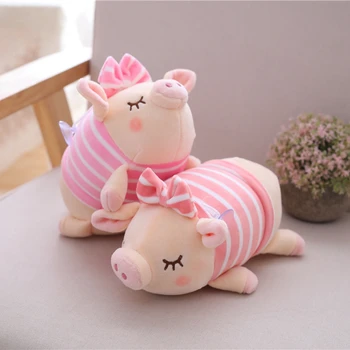 

25cm Cute Pig Pendant Cartoon Animal Bowknot Pig Auto Accessories Chuck Pendant Girls New Doll
