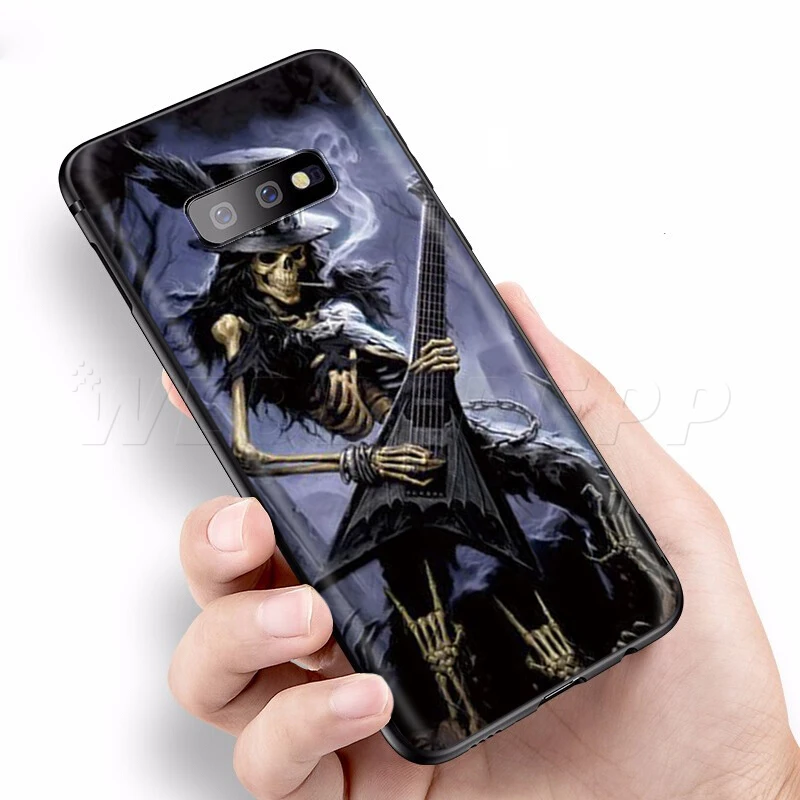 Webbedepp мрачный смерть с косой Скелет чехол для samsung Galaxy S7 S8 S9 S10 Edge Plus Note 10 8 9 A10 A20 A30 A40 A50 A60 A70
