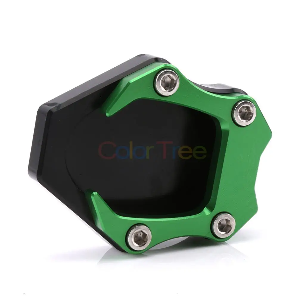 

Motorcycle CNC Aluminum Side Stand Enlarger Plate Kickstand Enlarge Extension For Kawasaki Ninja400 2017-2018