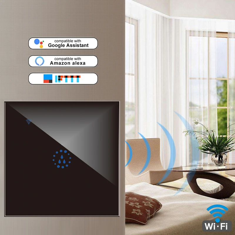 2 шт. WiFi умный котел переключатель водонагреватель переключатель Сенсорная панель Пульт дистанционного управления Ewelink Alexa Google Голосовое управление Великобритания ЕС США AU