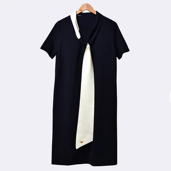 

Women Dress New Elegant Butterfly Lace Round Neck Short Sleeve Slim Dress