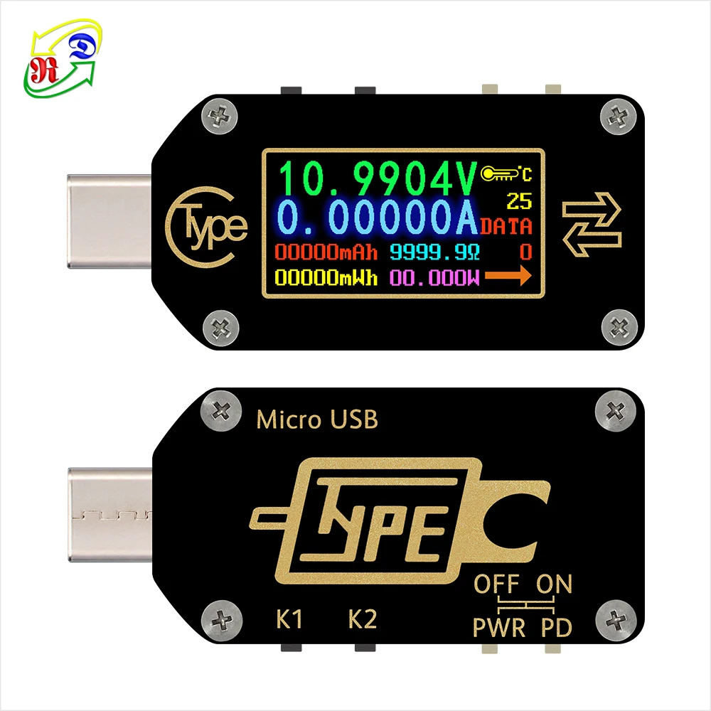 TC66/TC66C тип-c PD триггер USB-C Вольтметр Амперметр Напряжение 2 способ измеритель тока мультиметр PD зарядное устройство батарея USB Тестер