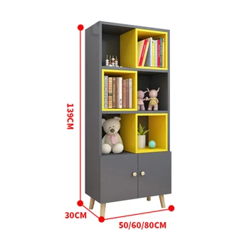 

Vintage Wooden Floor Bookcase Bookshelf Closet Cabinet Cupboard for Books