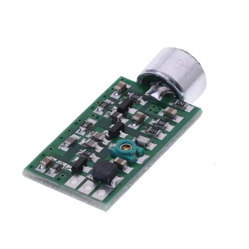 

Transmitter Module 88MHZ-108MHZ 0.7-9V Mini Bug Wiretap Dictagraph Interceptor MIC V4.0 Core Board Mini Free Shipping