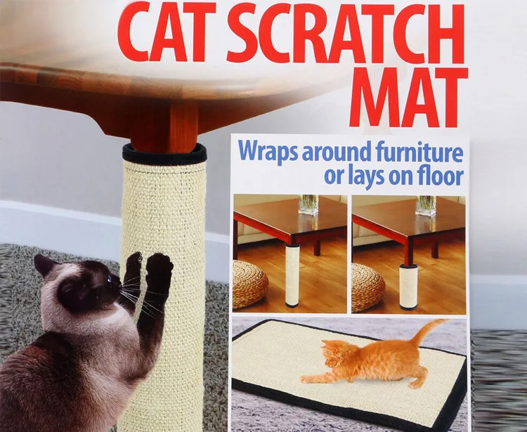 

Cat Scratching Post Mat For Cats Natural Sisal Protecting Furniture Foot Chair Protector Pad Climbing Tree cat Scratch Pad Board