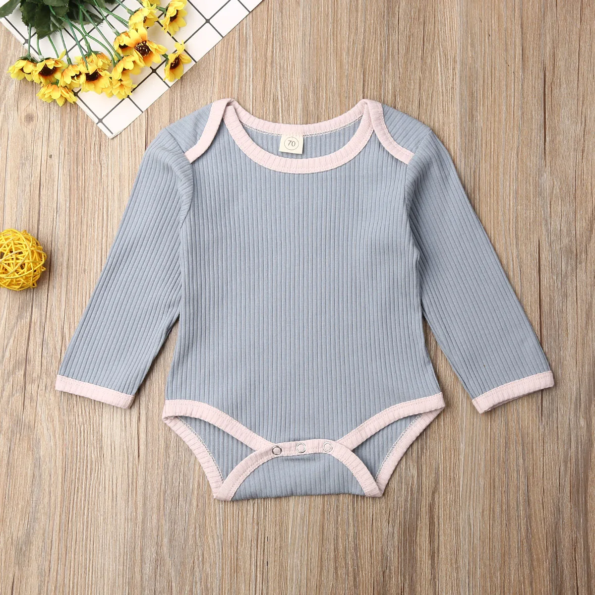 Blue Long Sleeve Новинка; брендовые Детские комбинезоны для новорожденных; Вязаный комбинезон для маленьких мальчиков; хлопковый комбинезон в стиле пэчворк с короткими рукавами; летняя Базовая модная одежда; Лидер продаж года - Цвет: Blue Long Sleeve