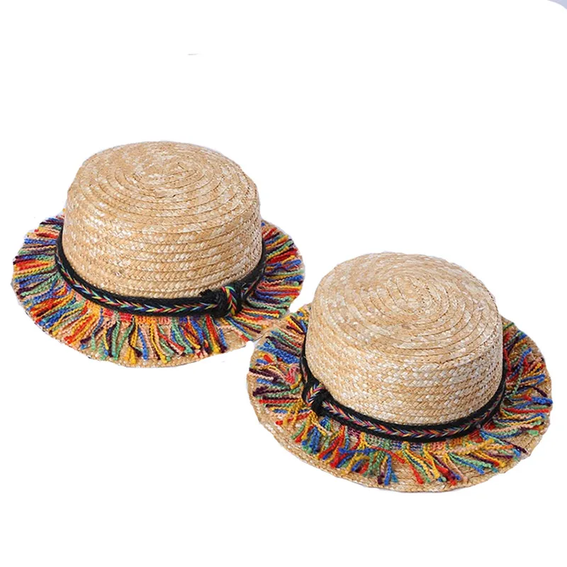 2019 Family Matching Summer Hats Mom And Me Straw Hat Tassel For Kids Women Girl Star Sun Cap Bohemia Hat Caps Beach Accessories