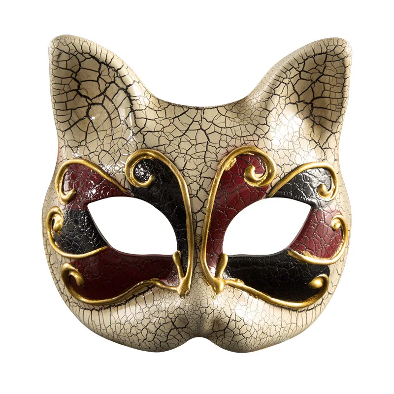 

Creative Halloween Children's Mask Masquerade Party Mask Europe and America Half Face Kitten Mask Venice New