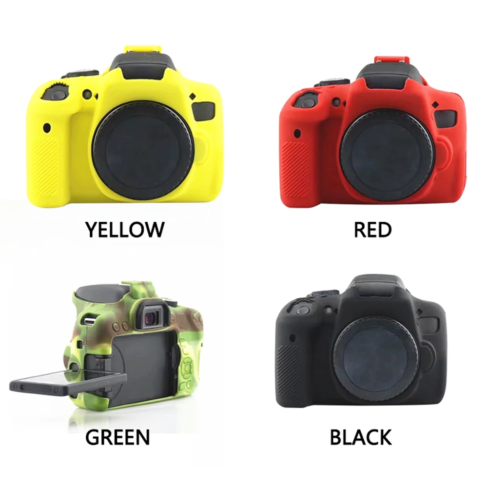 Портативный защитный чехол, компактный силиконовый чехол для DSLR камеры, прочный эластичный чехол с защитой от царапин для Canon 750D