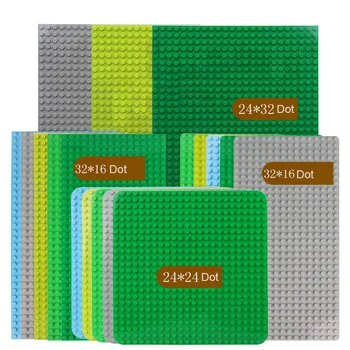

Duploe Big Particle Blocks Baseplate 404/512/576 Dots Soild Colorful Big Base Plate DIY Building Blocks Animal Figure Baby Toys