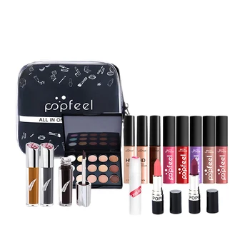 

Popfeel 1Set Make Up Sets Cosmetics Kit Lipstick Lip Gloss Concealer with Makeup Bag