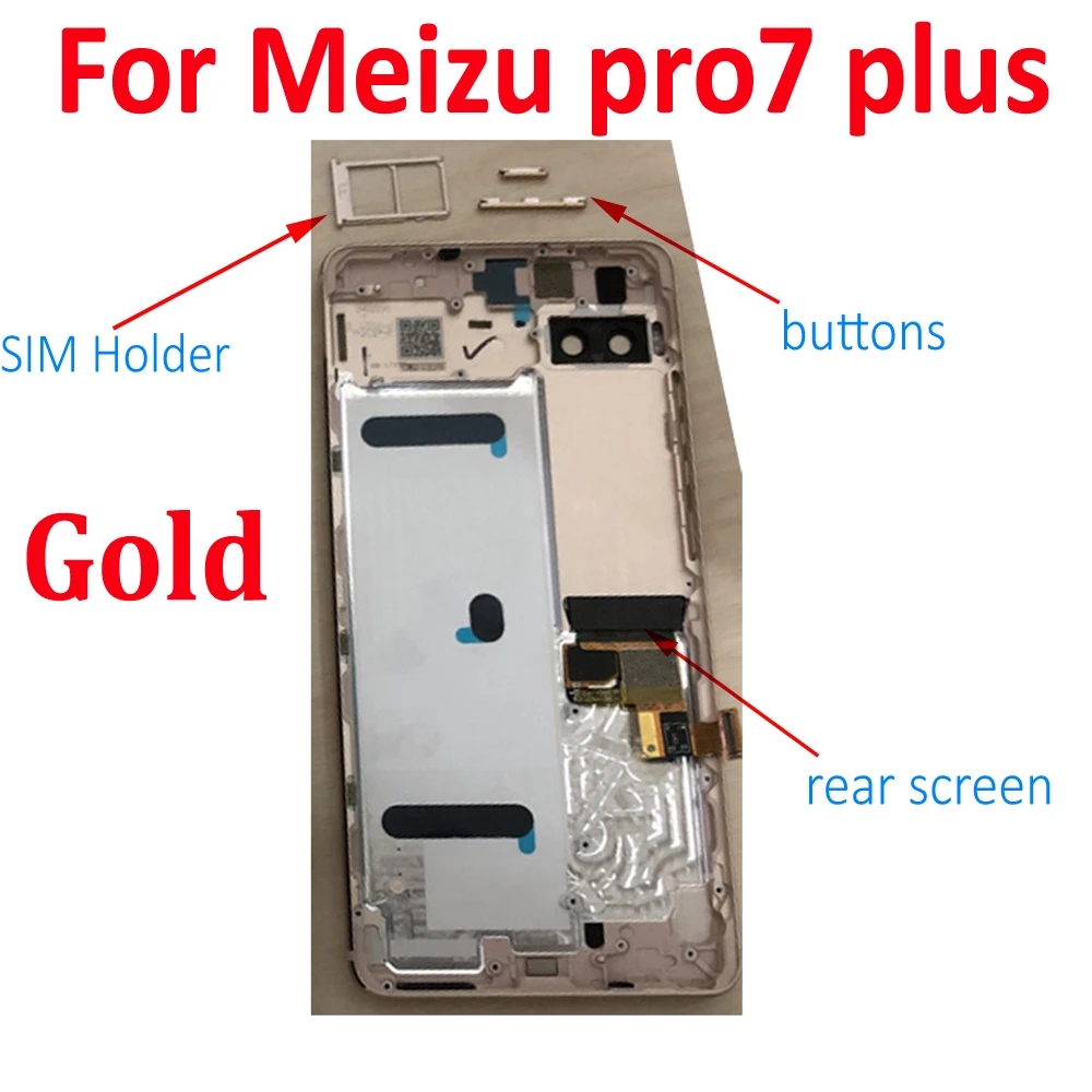 Vitre arrière ( Cache batterie) pour Meizu 16 Plus Bleu