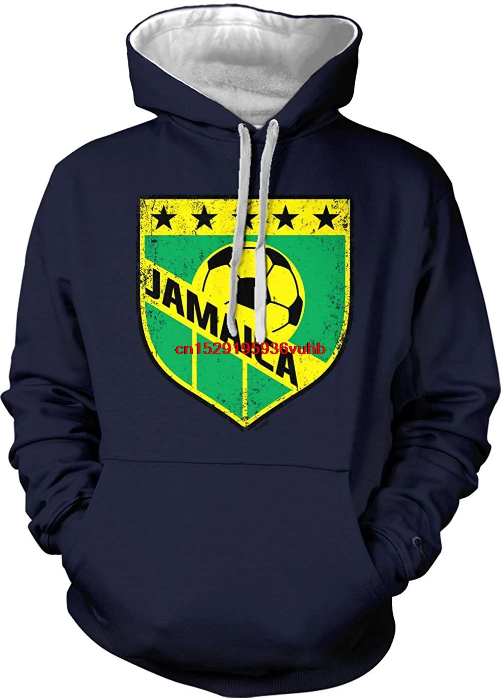 Jamaica Crest-Soccer Futbol спортивная толстовка унисекс с капюшоном