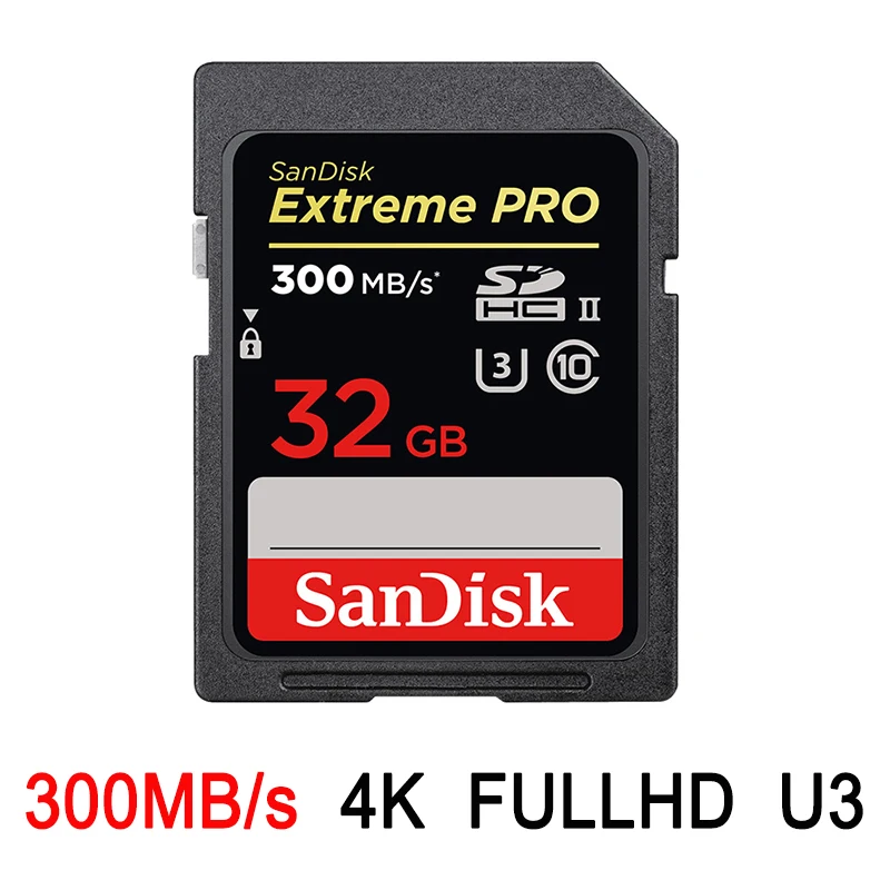 300MB 32GB SanDisk Extreme Pro/Ultra карта памяти 32 Гб 64 Гб 128 ГБ U3/U1 SD карта 256 Гб 16 Гб флэш-карта SD память SDXC SDHC SD карта для камеры - Емкость: 300MB 32GB